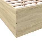 vidaXL Cadre de lit chêne sonoma 140x200 cm bois d'ingénierie