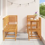 vidaXL Ensemble bistro de jardin 6 Pièces Marron Bois d'acacia massif