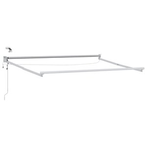 vidaXL Cadre de store rétractable électrique Blanc 3 x 2 5 m Aluminium
