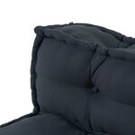 Coussin de canapé en palette vidaXL avec un support lombaire en tissu gris anthracite