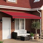vidaXL Auvent rétractable électrique Rouge et Anthracite 4 × 3 m