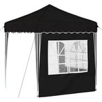 vidaXL Tente de fête pop-up 195 x 195 x 245 cm Noir Tissu Oxford