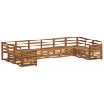 vidaXL Ensemble de canapés d'extérieur 10 pc Naturel