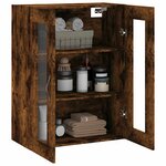 vidaXL Armoire murale chêne fumé 69 5x34x90 cm bois d'ingénierie