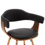vidaXL Chaises à manger lot de 6 noir similicuir et bois courbé