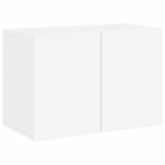 vidaXL Unités murales TV 5 Pièces blanc bois d'ingénierie
