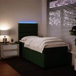 vidaXL Sommier à lattes de lit avec matelas Vert foncé 90x190 cm