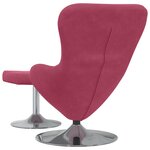 vidaXL Chaise Œuf avec Pouf Rouge bordeaux 63 x 73 x 90 cm Velours