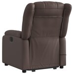 vidaXL Fauteuil inclinable de massage électrique marron similicuir