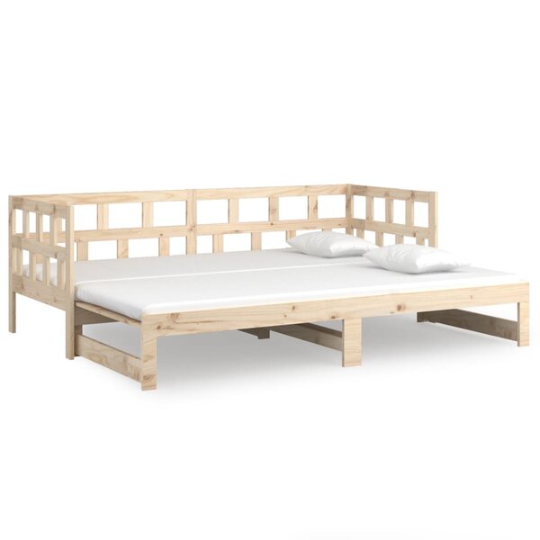 vidaXL Lit coulissant sans matelas bois de pin solide 2x(80x200) cm