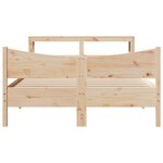 vidaXL Cadre de lit avec tête de lit 120x200 cm bois de pin massif