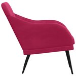vidaXL Fauteuil Rouge bordeaux 63x76x80 cm Velours