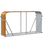vidaXL Porte-bûches aspect bois 180x45x100 cm acier galvanisé