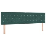 vidaXL Tête de lit en velours vert foncé avec boutons en cristal  180 cm