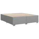 vidaXL Cadre de lit sans matelas gris clair 200x200 cm tissu
