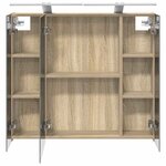 vidaXL Armoire Miroir de Salle de Bain Chêne Sonoma 80 x 14.5 x 70 cm