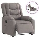 vidaXL Fauteuil inclinable électrique Taupe Tissu