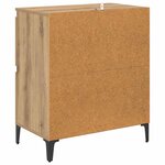 vidaXL Buffet Chêne artisanal 60 x 35 x 70 cm Bois d'ingénierie et fer
