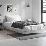 vidaXL Cadre de lit sans matelas gris béton 100x200 cm