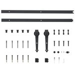 vidaXL Kit de quincaillerie de porte coulissante 183 cm Acier Noir