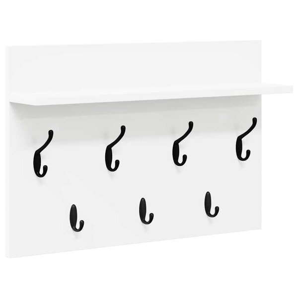 vidaXL Porte-manteau mural Blanc 60 x 40 x 12 cm Bois d'ingénierie