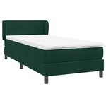 vidaXL Sommier à lattes de lit et matelas vert foncé 90x210 cm velours
