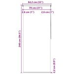 vidaXL Store roulant de douche 80x240 cm Carré