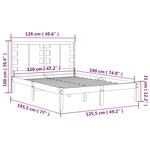 vidaXL Cadre de lit sans matelas 120x190 cm bois massif