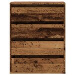 vidaXL Commode d'angle vieux bois 60x41x76 cm bois d'ingénierie