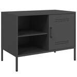 vidaXL Meubles TV 2 Pièces noir 68x39x50 5 cm acier