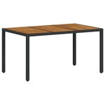 Ensemble de Salle à Manger de Jardin de 7 pièces vidaXL Rattan Poly Noir