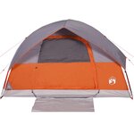 vidaXL Tente familiale à dôme 6 personnes orange imperméable