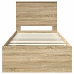 vidaXL Cadre de lit Chêne Sonoma 75 x 190 cm Bois de pin massif