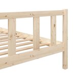 vidaXL Cadre de lit 120x190 cm Petit double Bois massif