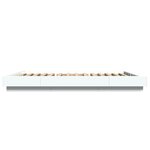 vidaXL Cadre de lit avec lumières LED sans matelas blanc 135x190 cm
