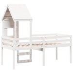 vidaXL Lit haut sans matelas blanc 90x200 cm bois de pin massif