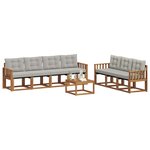 vidaXL Ensemble de canapés d'extérieur 8 pc Gris Naturel et Clair