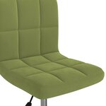 vidaXL Chaise pivotante de salle à manger Vert clair Velours