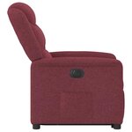 vidaXL Fauteuil inclinable électrique rouge bordeaux tissu