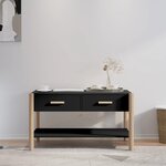 vidaXL Table basse Noir 82x48x45 cm Bois d'ingénierie