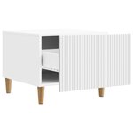 vidaXL Table basse avec tiroir Blanc 49 x 50 x 40 cm Bois d'ingénierie
