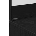 Ensemble de table de maquillage vidaXL en chêne noir en bois d'ingénierie