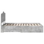 vidaXL Cadre de lit Gris béton 120 x 200 cm Bois d'ingénierie