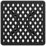 vidaXL Table de jardin noir 53x53x53 cm aluminium coulé
