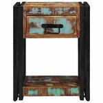 vidaXL Cabinet de chevet avec tiroir Multicolore 40 x 40 x 50 cm