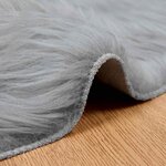vidaXL Tapis en fausse Tafalla Gris Ø 100 cm Polyester