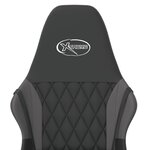 vidaXL Chaise de jeu de massage Noir et gris Similicuir