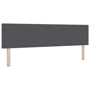 vidaXL Tête de lit LED Gris foncé 180 cm Tissu en velours côtelé
