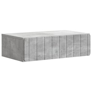 vidaXL Table d'appoint murale Gris béton 59 x 34 5 x 17 cm
