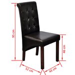 vidaXL Chaises à manger lot de 2 marron similicuir